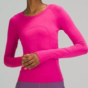 Lululemon Swiftly Tech LS 2.0 Race length Sonic Pink size 6